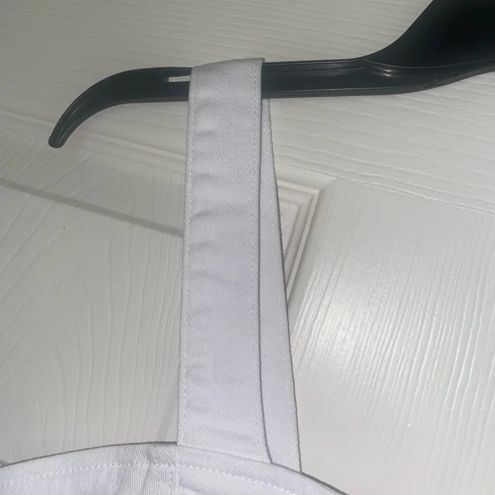 White Midi Denim Dress with Tortoise Accent by Shoe Dazzle EUC - Picture 5 of 12